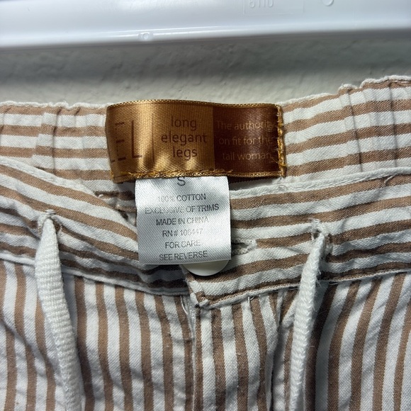 Long Elegant Legs Striped Pants - Brown and White small tall - Picture 2 of 6